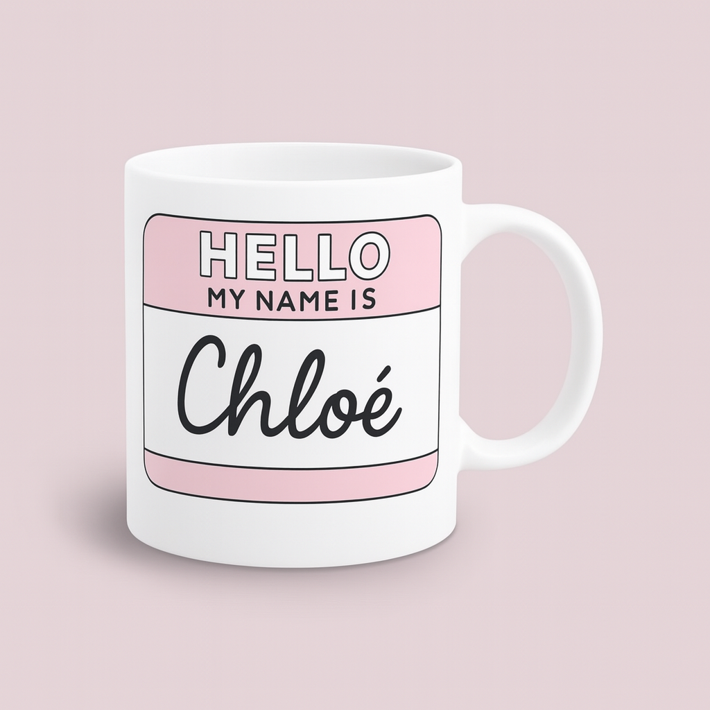 Mug personnalisé Hello My Name Is