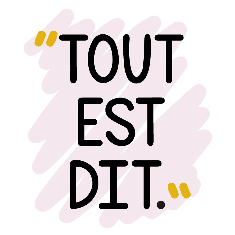 Logo Tout est dit – marque française de cadeaux personnalisés (mugs, sacs, accessoires, textile)