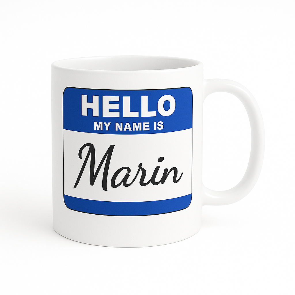 Mug personnalisé Hello My Name Is