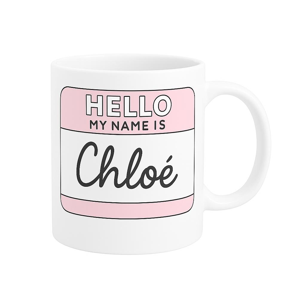 Mug personnalisé Hello My Name Is