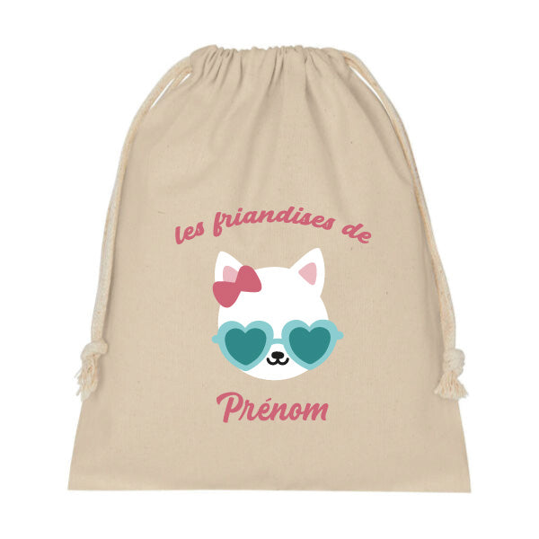 SAC A FRIANDISES POUR CHAT POUR VOTRE ANIMAL DE COMPAGNIE POUR LES BALADES PERSONNALISABLE AVEC SON PRÉNOM