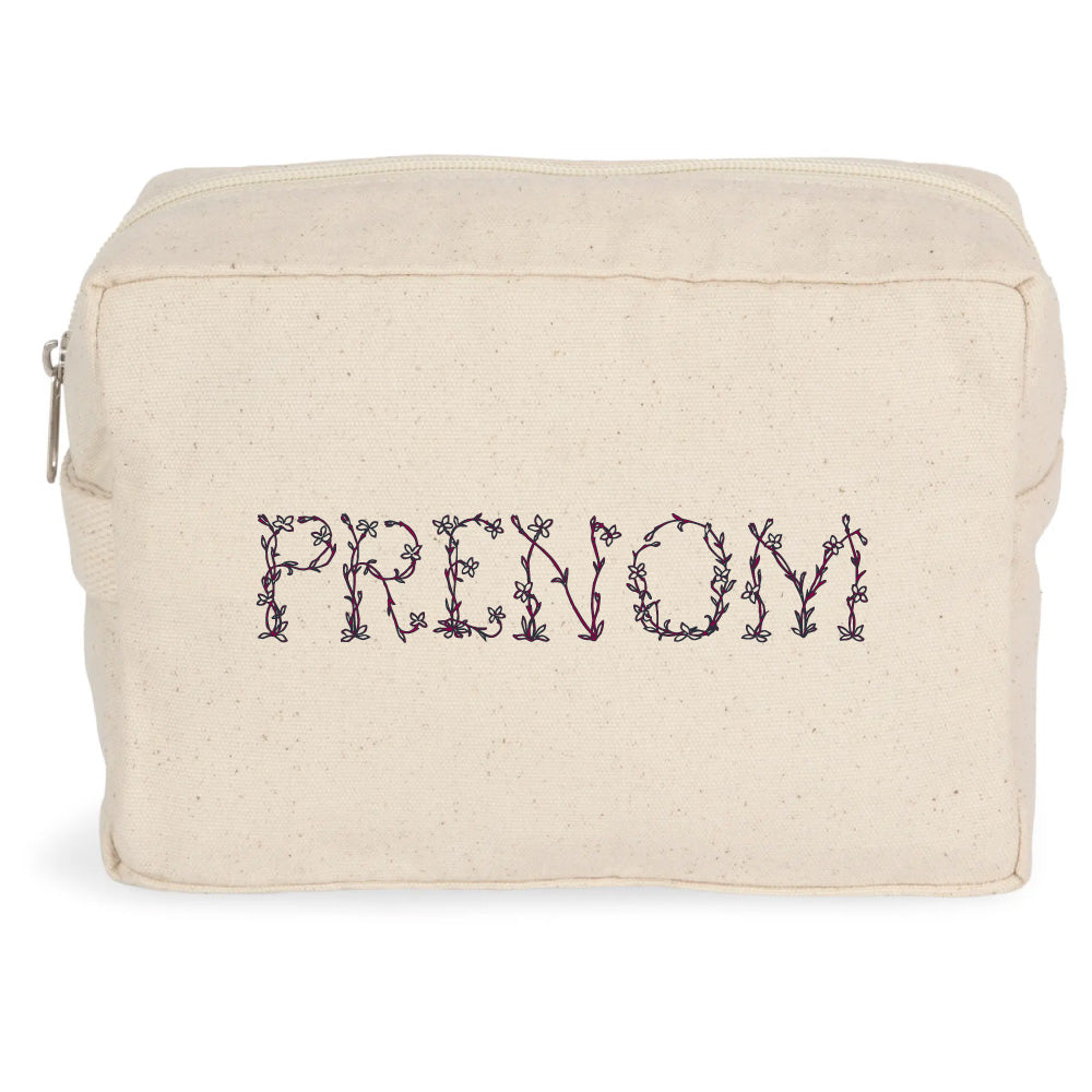 TROUSSE DE TOILETTE PERSONNALISABLE EN COTON BIO CADEAU POUR ELLE CADEAU ANNIVERSAIRE, NOĂL OU FĂTE DES MĂRES