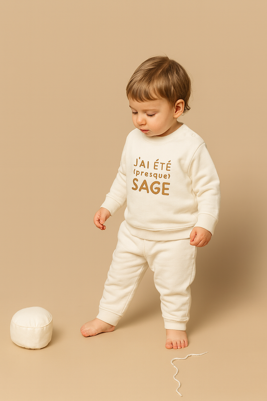 Sweat Enfant Brodé – “J’ai été (presque) sage”