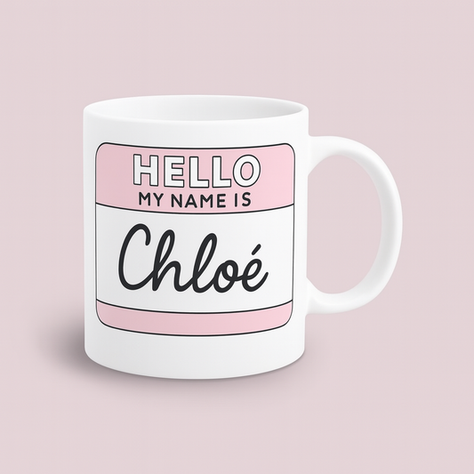 Mug personnalisé Hello My Name Is