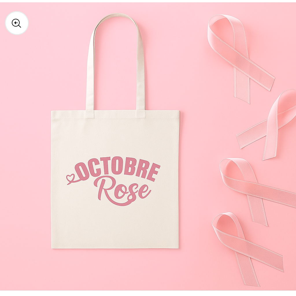 Tote Bag Octobre Rose Ruban