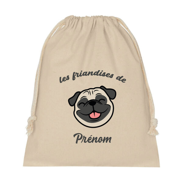 SAC A FRIANDISES POUR CHIEN POUR VOTRE ANIMAL DE COMPAGNIE POUR LES BALADES PERSONNALISABLE AVEC SON PRÉNOM